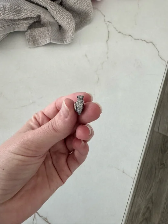 Pandora Silver Snail Charm with Pave Detail - Picture 2 of 3